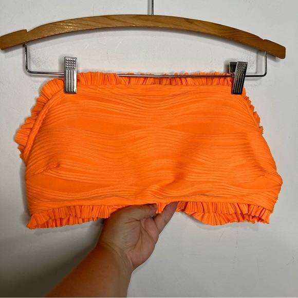 SHEIN textured bikini orange and black size 1XL - Picture 7 of 11